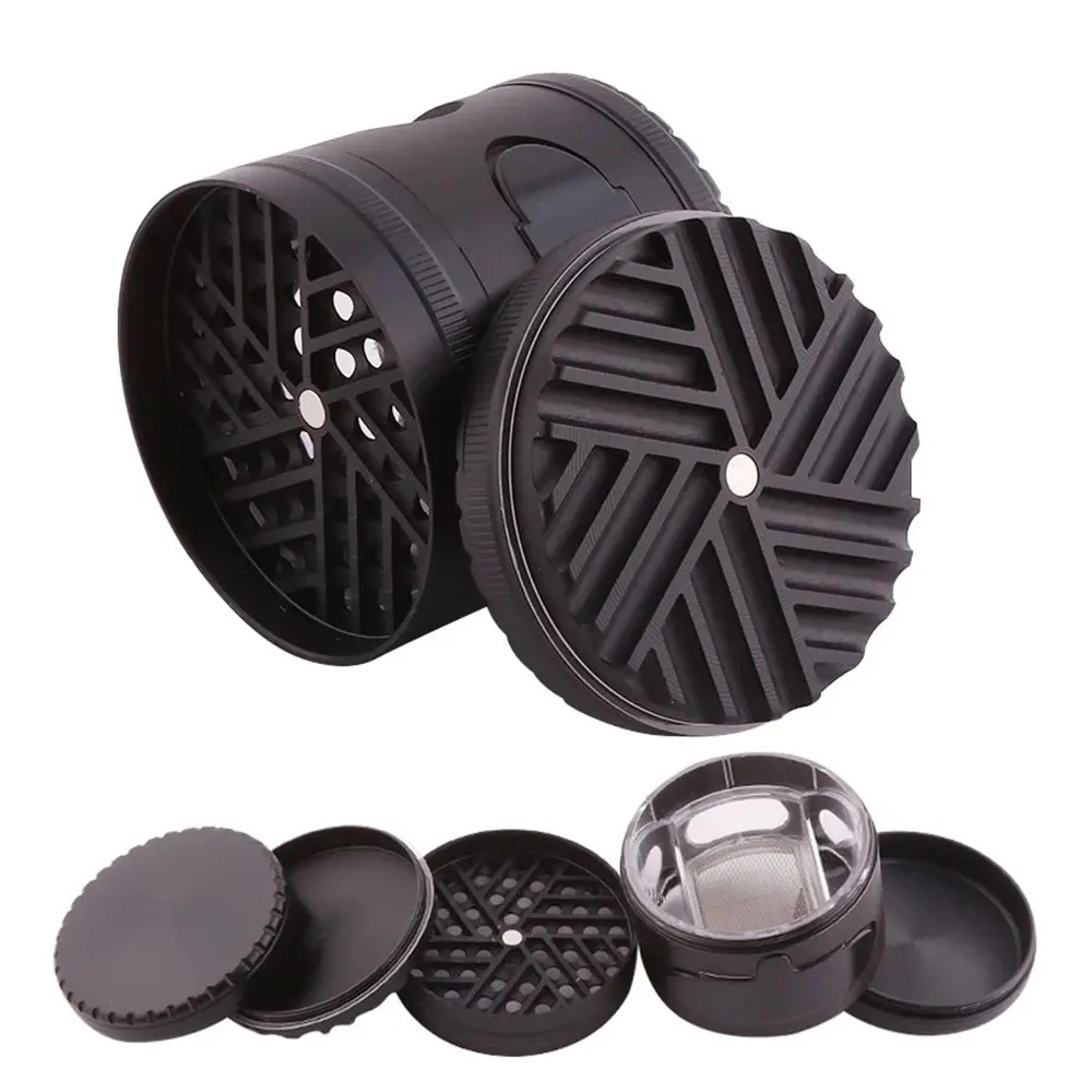 63MM 5 Layers Metal Herbal Grinder Herb Zinc Alloy Tobacco Crusher Smoke Grinders Mill Hand Smoking Accessories