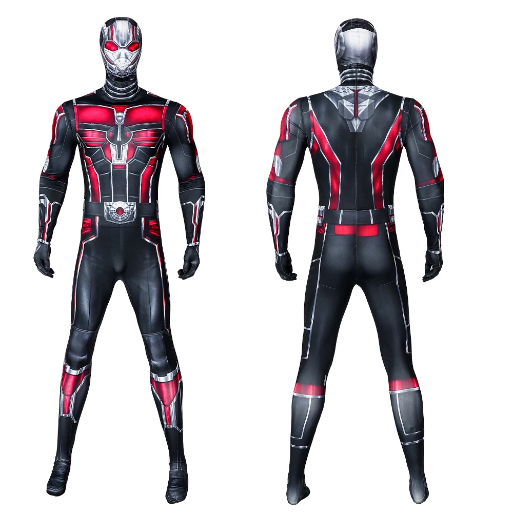 Ant Man Cosplay Costume Antman And The Wasp Jumpsuit Helemt 3D Printed Zentai Bodysuit Superhero Halloween Party Roleplay Outfit