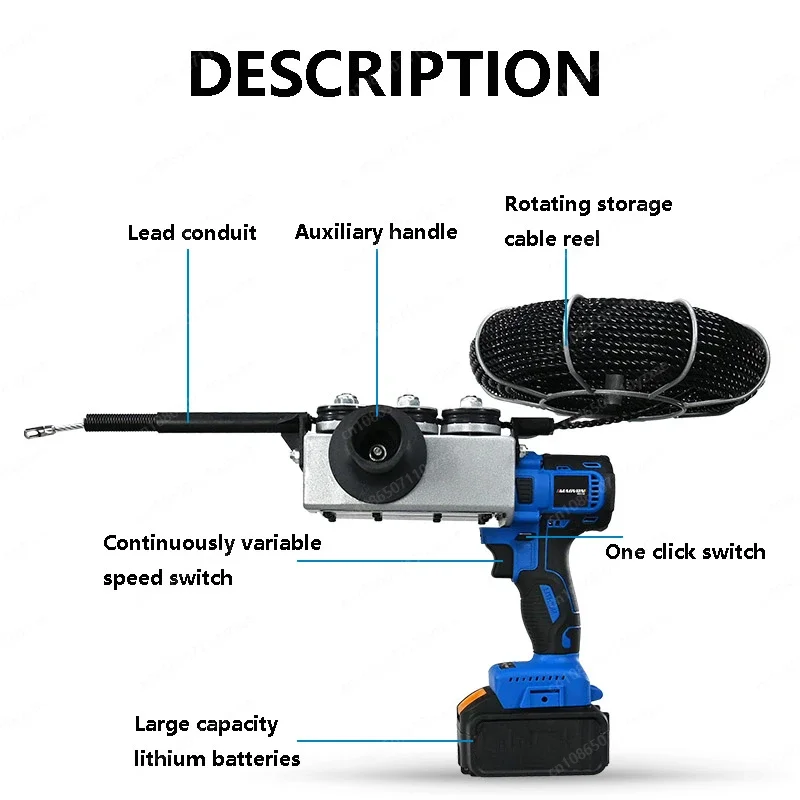 Lithium Battery Threading Machine Threading Tool Fully Automatic Threading Machine Steel Wire Electric Tension Tool