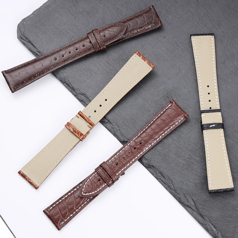 Crocodile Leather Watchband 14mm 18mm 20 22mm Genuine leather bracelet high grade watch strap handmade strap watches accessories