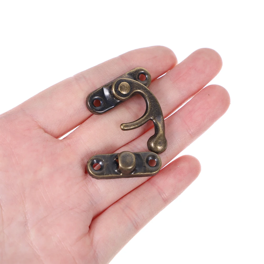 

10pcs Vintage Box Clasp Latch Metal Hasp For Jewelry Cabinet Chest Tin Case Decorative Closure Hardware Concealed
