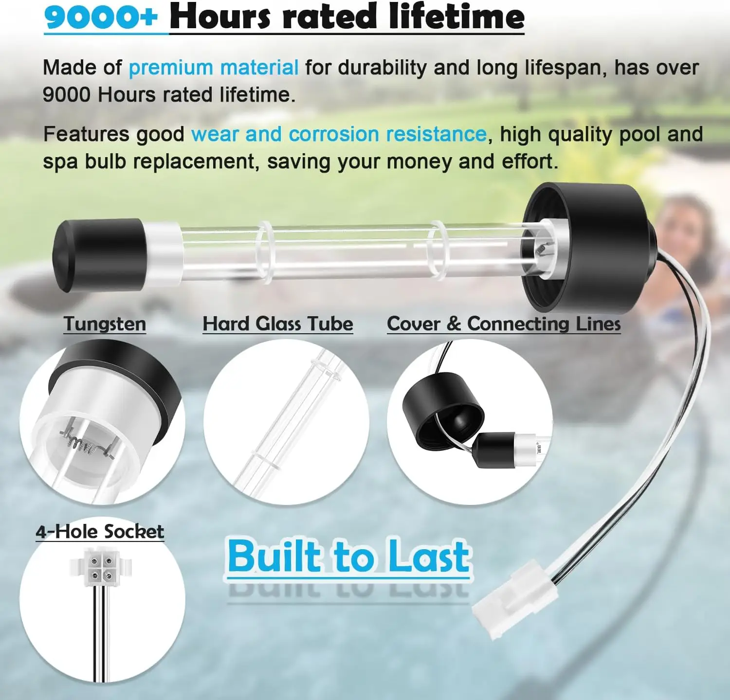 MX 6472-841 Pool & Spa Bulb Replacement for Clear Ray XL Hot Tub UV Bulb Light for Jacuzzi & Sundance Spas ClearRay Purification