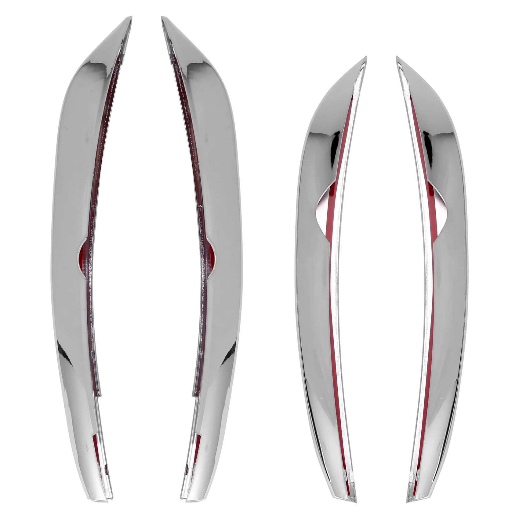 

Front Fog Lamps Cover Grille Slats Sticker Decoration Strips For Mercedes -Benz C Class CLA C118 CLA200 260 2020+ Chrome-AS55
