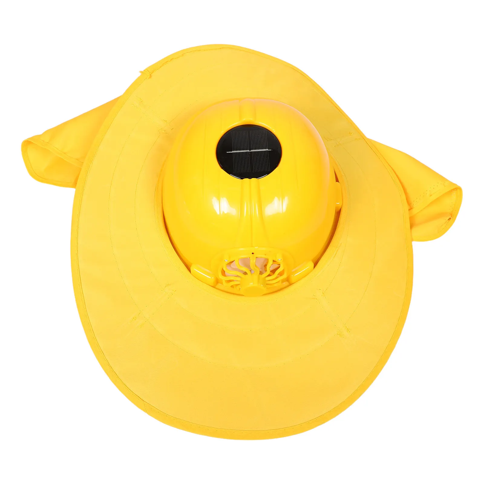 

1Set Solar Fan Safety Wide Brim Neck Powered Cooling Outdoor Summer Construction Hiking Gear