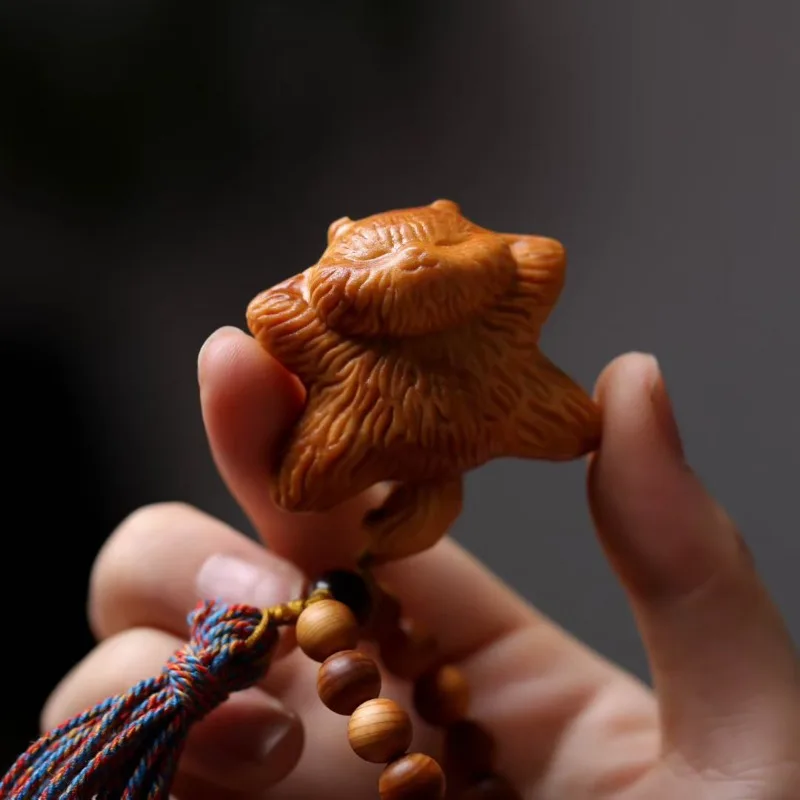 1 PC Lazy Cat Tassel Pendant Cute Braided Phone Chain Bag Charm Funny Pet Keyring for Daily Use Wood Animal Figurines Decoration