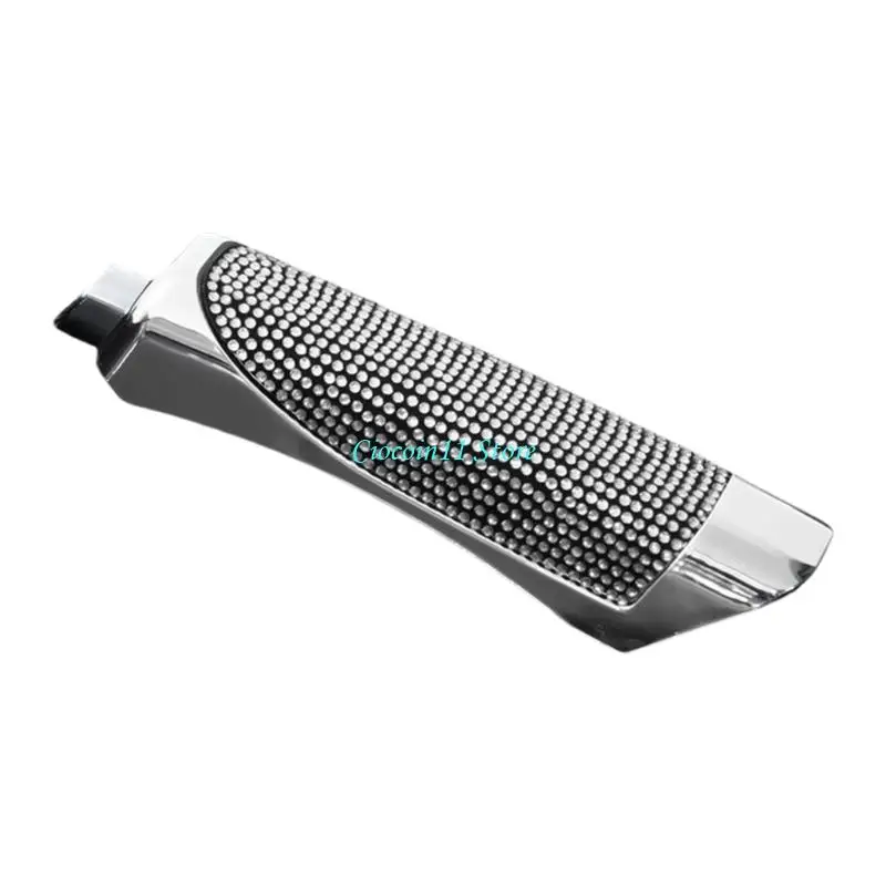 Y1UB Sophisticated Modern Stylish Bling Handbrake Cover Sleeve in White Perfect for Fashion Forward Seeking Elegances