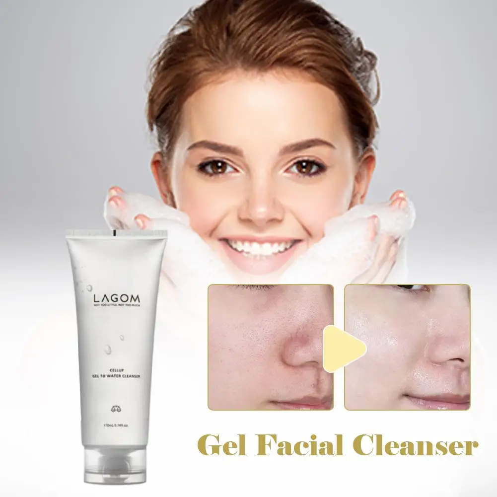 منظف الوجه بالأحماض الأمينية الكورية من لاغوم 170 مل ينظف المسام بلطف يزيل الزيت يرطب غير منظف قائم على الجل #1