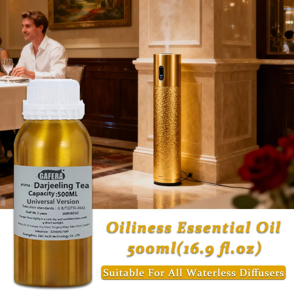 

GAFERA 500ml(16.9 oz) Darjeeling Tea Essential Oil -For All Waterless Diffusers, Hotel/Club Diffuser Replenish Aromatherapy Oils