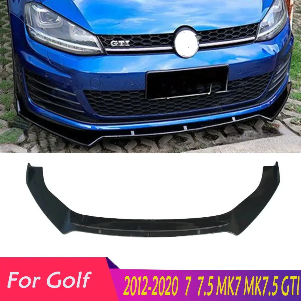 

For Volkswagen Golf 7 7.5 MK7 MK7.5 GTI 2012-2020Car Front Bumper Splitter Lip Diffuser Spoiler GTD R R-Line Body Kit