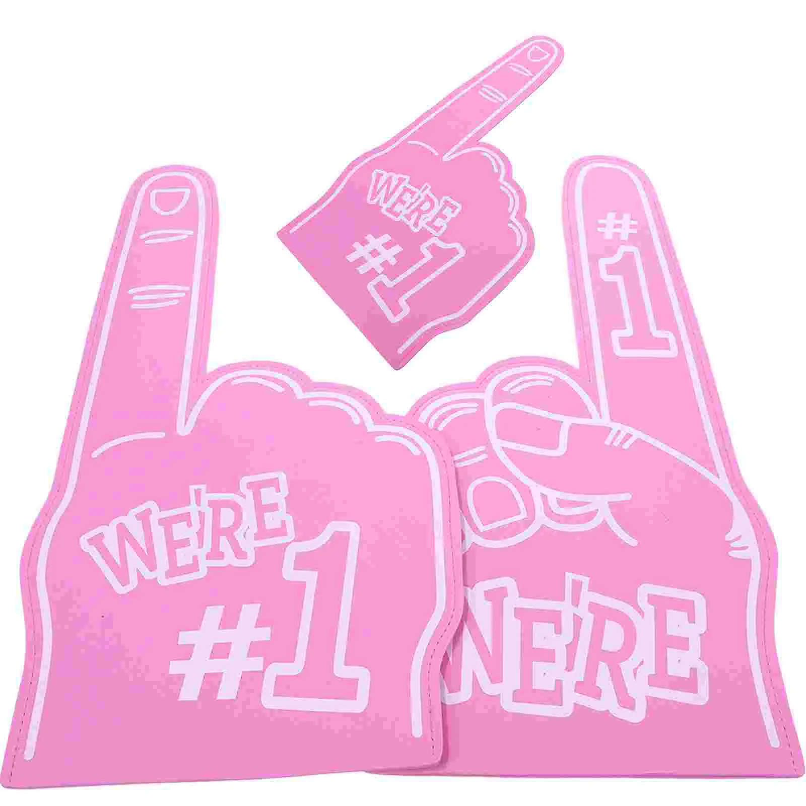 3 Pcs Foam Finger Cheerleading Props Lightweight EVA Kids Adults Sports Games Party Hand Clapper Toy Gifts