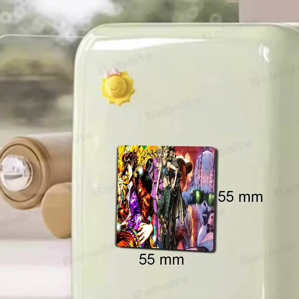 JoJos Bizarre Adventure Retro Anime Fridge Magnet Creative Square Refrigerator Magnets Picture For Kitchen Office Gifts