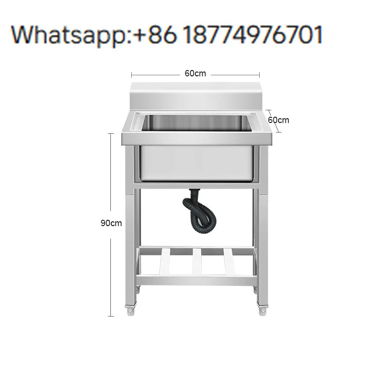 

Профессиональная кухонная мойка из нержавеющей стали с двумя чашами, высококачественная отдельностоящая мойка для коммерческих кухонь