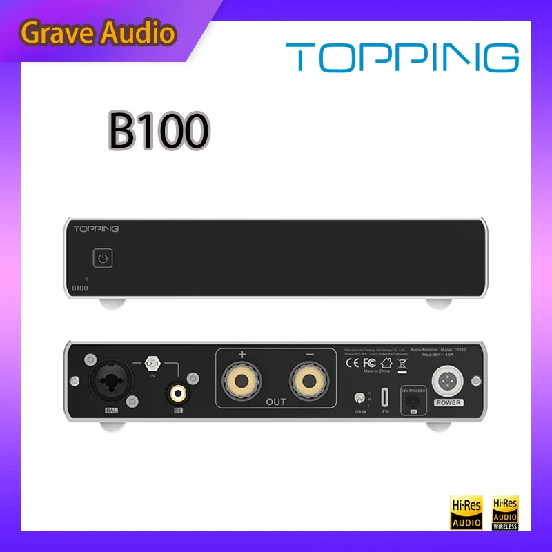 TOPPING B100 Power Amplifier HIFI Mono Pure 100W Output Ultra-high Performance Audio Power Amp