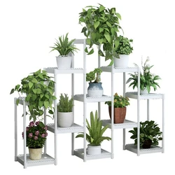 Multilayer Balcony Terrace Flower Storage Shelf Special Window Frame Plant Stand Multipot Indoor Rack Aesthetic Display Space