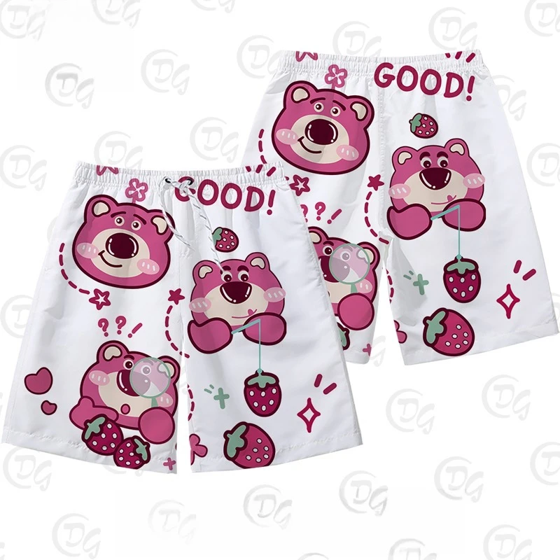 ロッツォ ストロベリーベア ショーツ ボーイ スイートハートズ アウトフィット アスペクト ラブリー ビーチパンツ 下着として着用する 外で着用する 男性用バスケットボールパンツ