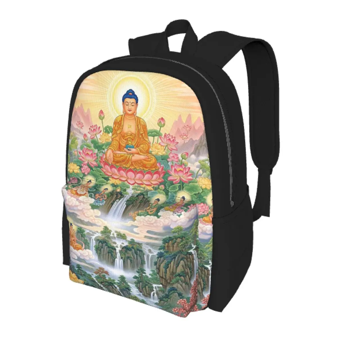 

Tantric Buddhist Deity Buddhism God Buddha Student Backpack School Bag Hiking Travel Daypack for Men Women Bookbag Shoulder Bags