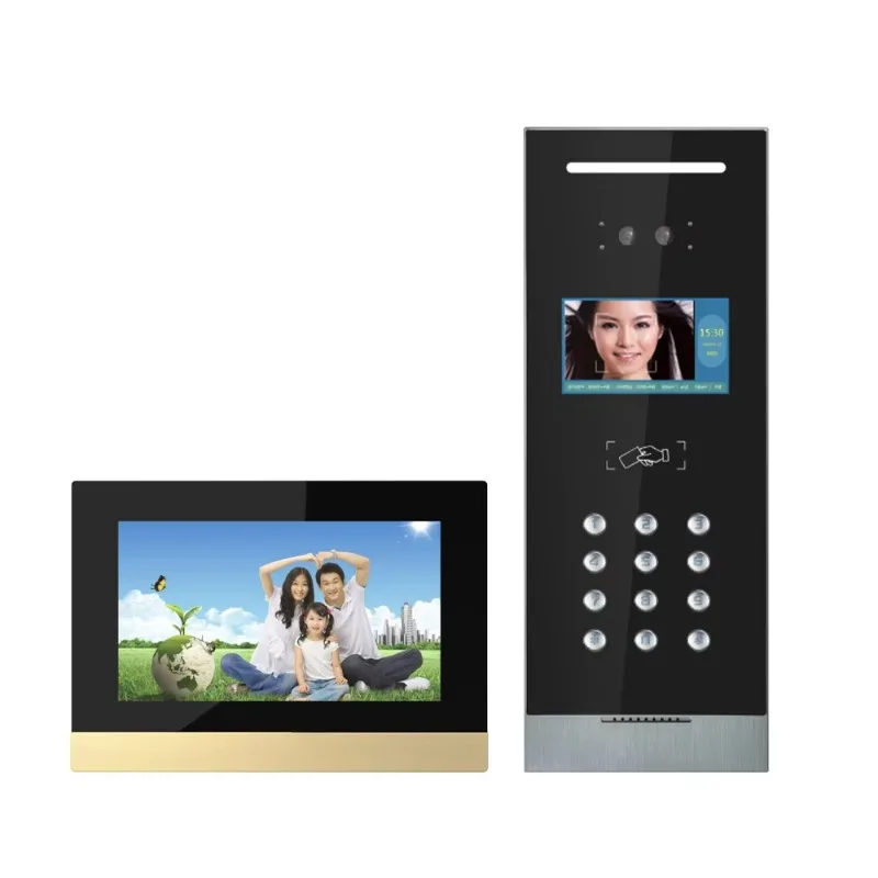 DC61KRG-IC Facial Recognition Digital Building Visual Intercom Access Control System 4.3-inch LCD Screen