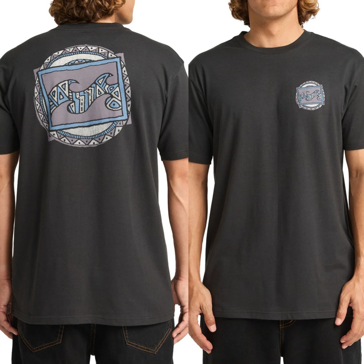 Black Crayon Wave Surfing Outdoor Clothing Brand T-shirt Cotton Graphic Tee Men Women Summer Streetwear