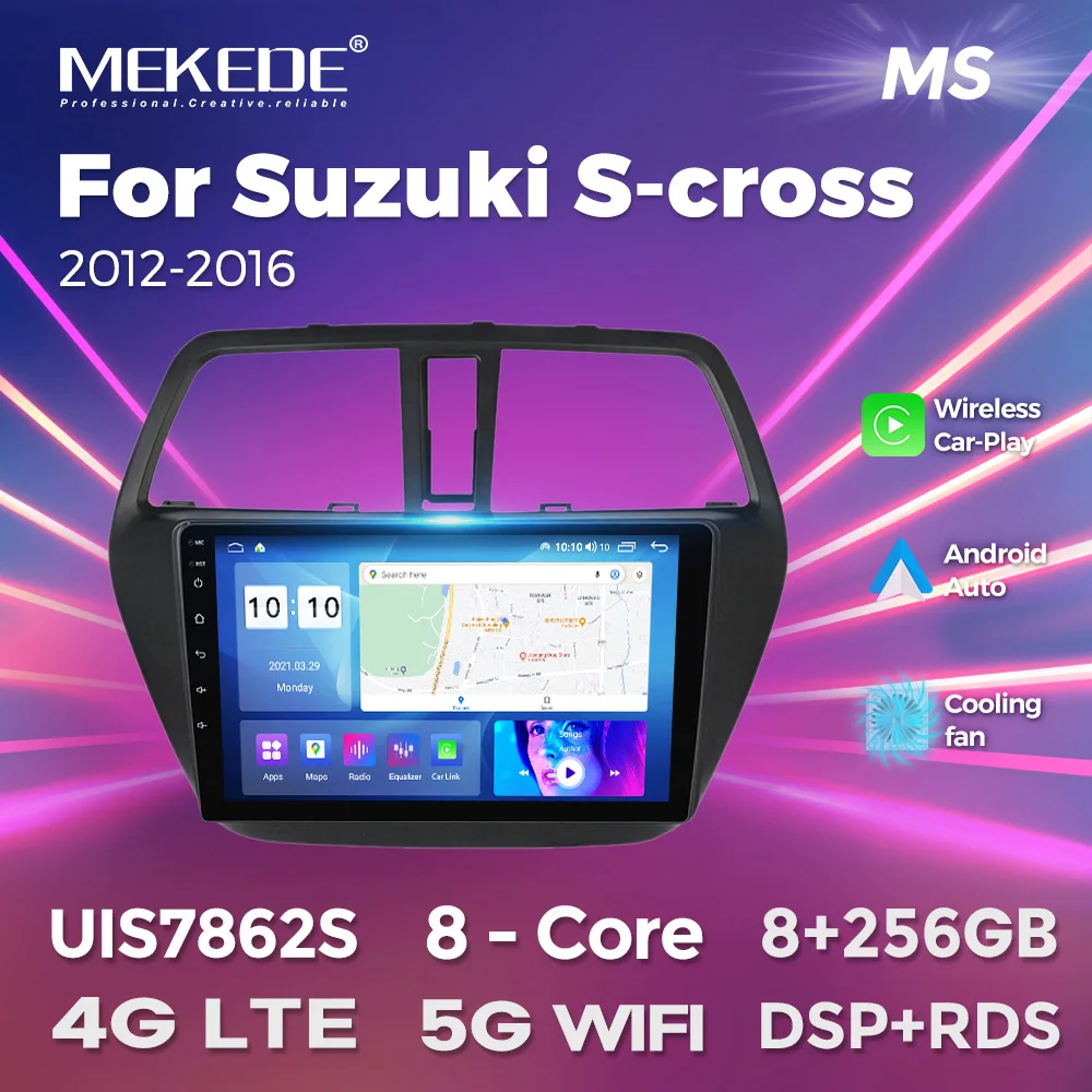 

MEKEDE Multimedia Car Device With HD Stereo Screen 2 Din Carplay Auto WIFI For Suzuki S-cross 2012-2016 Android 13 BT Car Radio