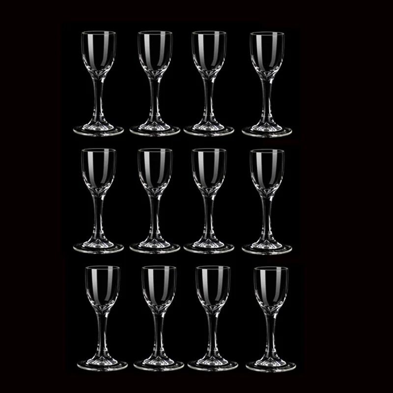 12pcs Set 25ml Shot Glass Foreign Wine Spirits Glasses Transparent Creative Wine Utensils Suitable for Giving Gifts To Friends