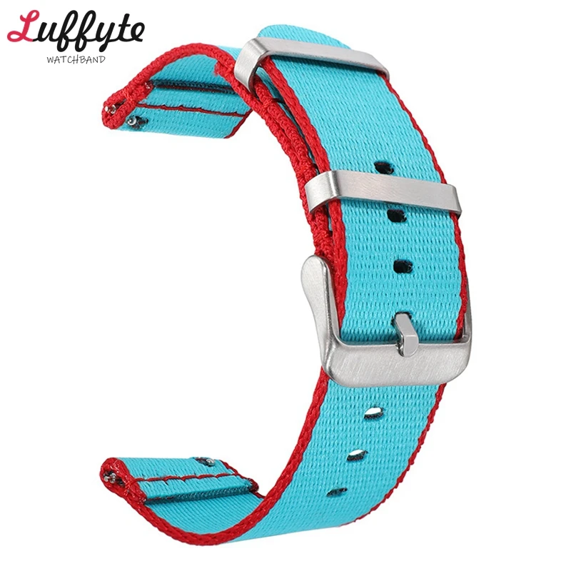 20mm 22mm Quick Release Canvas Sport Watchband Watch Accessories Colorful Nylon Weave Strap