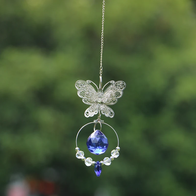 Crystal Sun Catchers Butterfly Suncatchers Window Rainbow Pendant Hanging Crystal Ornament Window Prisms Garden Decoration