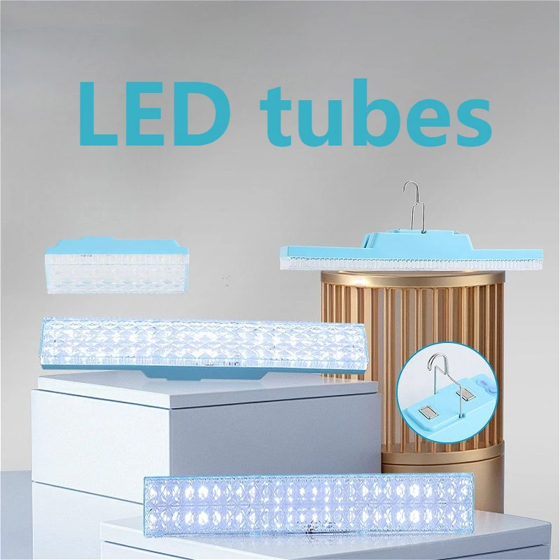 LED Tubes Night Light with Hook USB Plug LED Tubes Cabinet Night Light Wardrobe Lamp for Kitchen Cabinet Home Bedroom Wardrobe