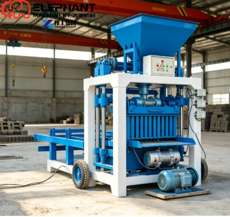 Automatic Concrete Paving Block & Brick Making Machine, Motor Driven Brick Production Line For Construction Use