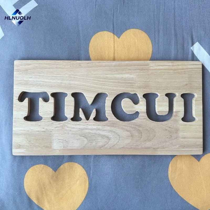 

Custom Exterior House Number Plate Wooden Cutting Plate Hollow Personalized Outdoor Residential Street Number Plate Door Sign