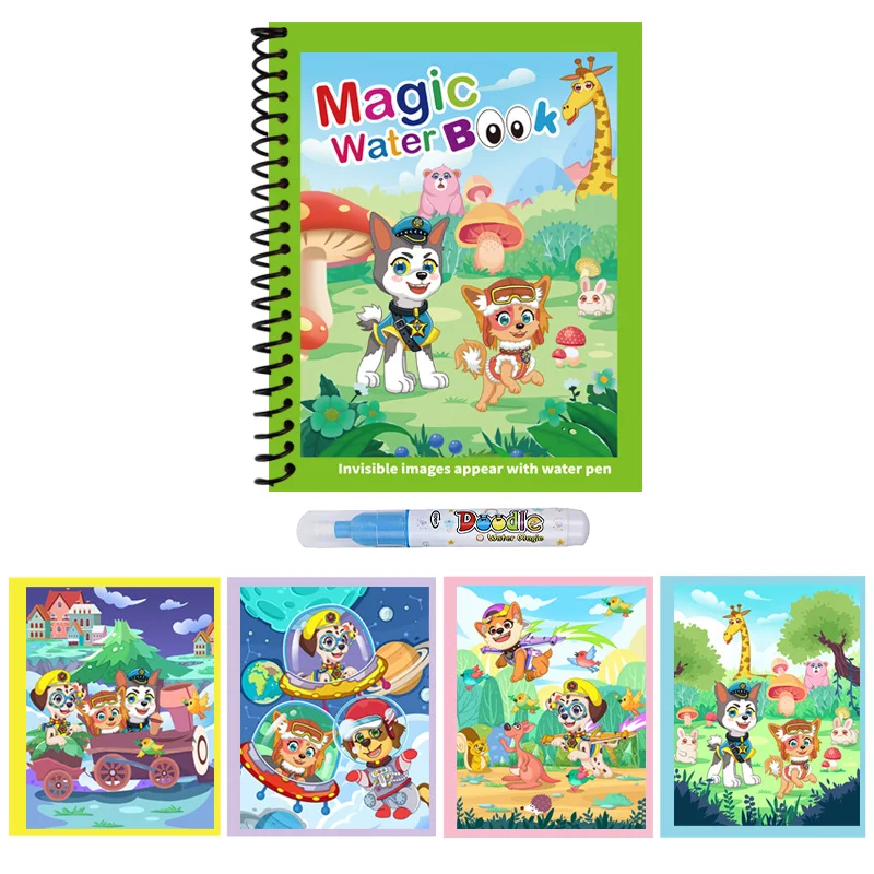 Wiederholte Kinder Zeichnung Malbücher Sensorische Frühe Bildung Puzzle Zeichnung Spielzeug Ozean Dinosaurier Tier Wasser Zeichnung Bild