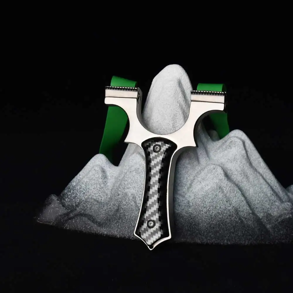 

All-metal High-quality Slingshot Hunting Shooting High-power Portable Slingshot Toothed Slingshot Head Professional Slingshots