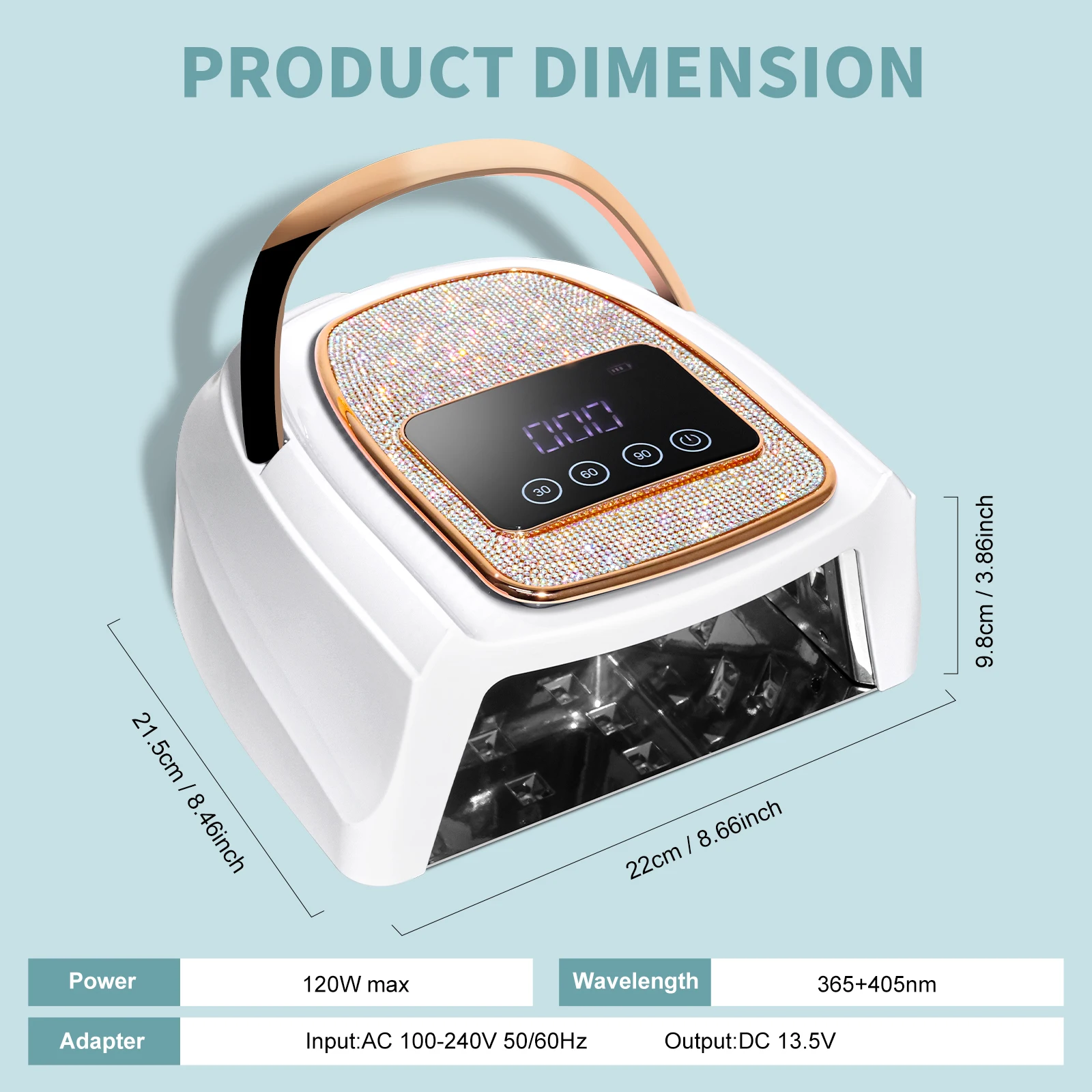 المهنية مسمار مجفف 30 LED قابلة للشحن الأشعة فوق البنفسجية مسمار مصباح هلام مسمار البولندية مجفف مانيكير علاج مصباح لمسمار الفن الأشعة فوق البنفسجية ضوء أداة