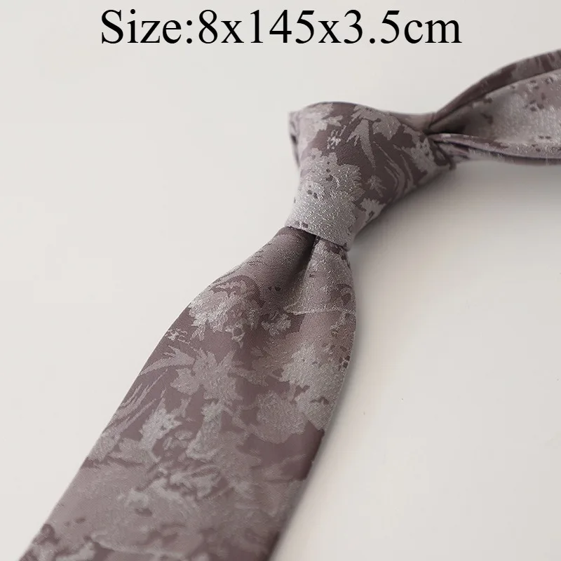 Vintage Subtle Leaf And Floral Motifs Hand‑Tied Formal Suit Necktie, Elegant Suit Accessory For Cocktail Party Formal Occasions