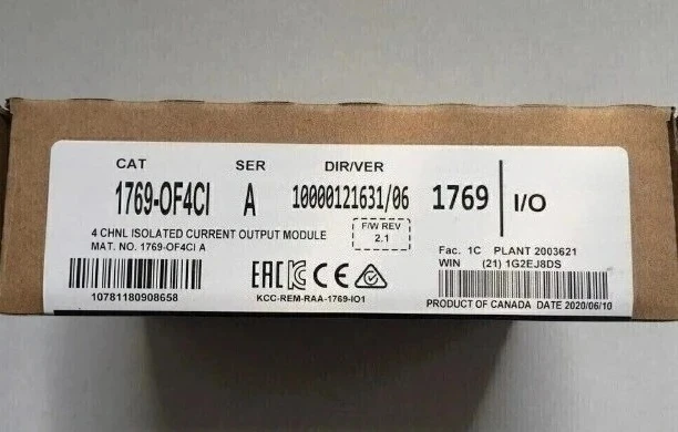 Brand New 1769-OF4CI 1769-IF4 1769-OA16 V3000-15-W AJ65SBTB1-32D WLCA2-2N WLCA2-7 Fast Delivery