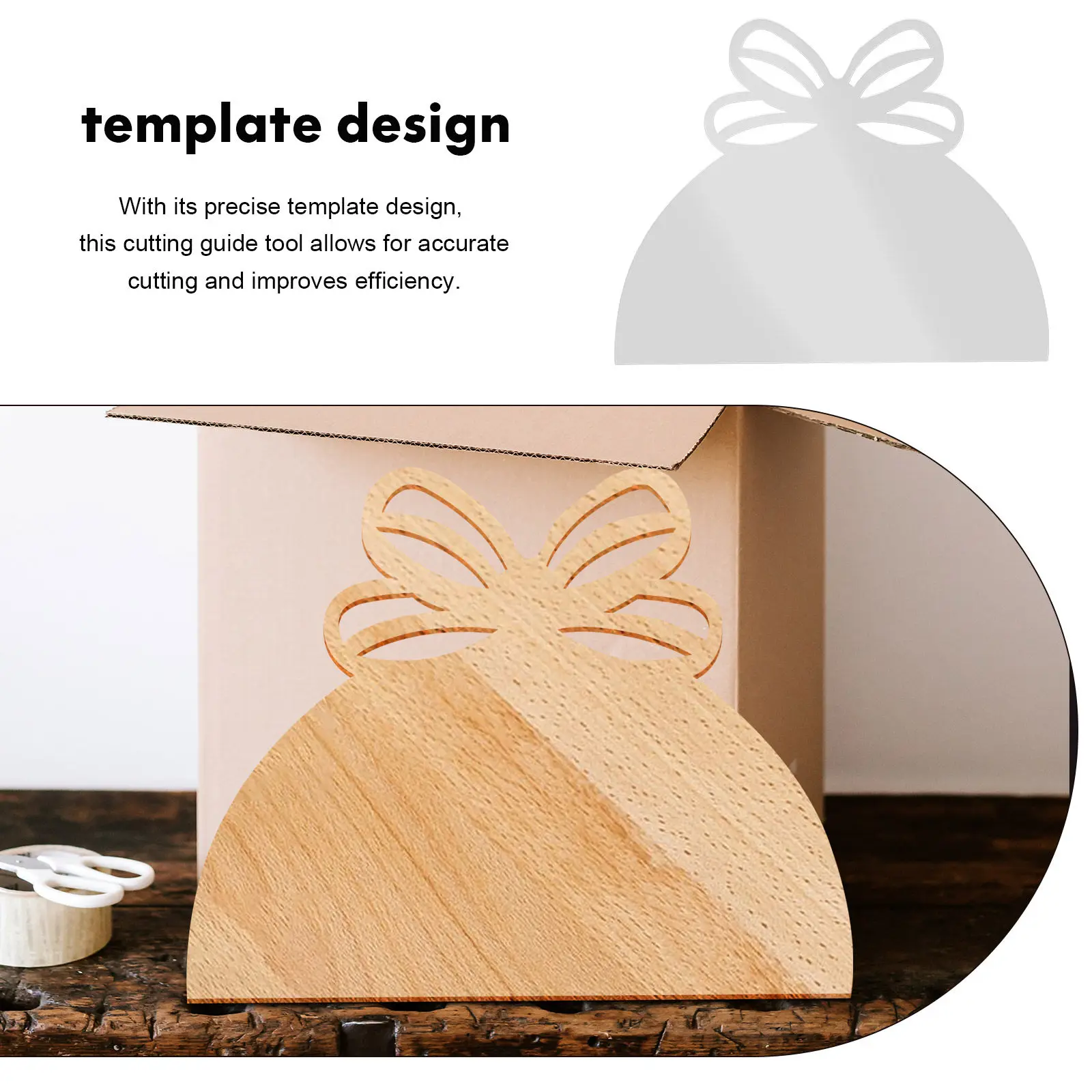 Acrylic Cutting Board Handle Template Clear Reusable DIY Stencil for Charcuterie Board Making Woodworking Tracing Tool Kitchen