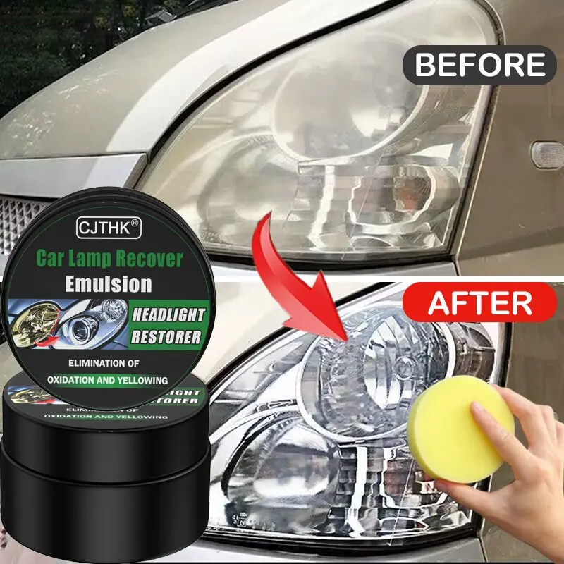 Car Headlight Restoration Polishing Kits Headlamp Scratch Remover Repair Cleaning Paste Remove Oxidation Headlight Polish Liquid