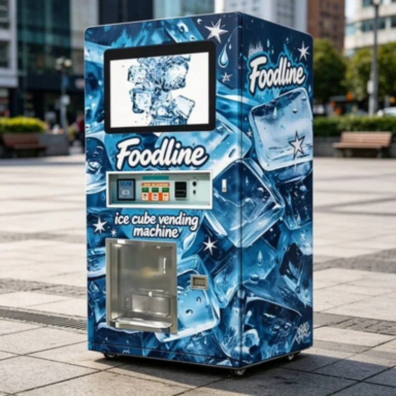 FL Vending Machines Supplier Maquinas Expendedoras Bagged Solutions Outdoor Self-Service  Ice Cube Vending
