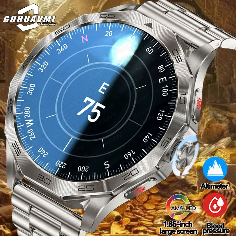 Montre de sport de plein air pour homme, montre intelligente, boussole, s'agisse GPS, haut, fitness, aventure, bracelet étanche, Huawei, IOS, professionnel