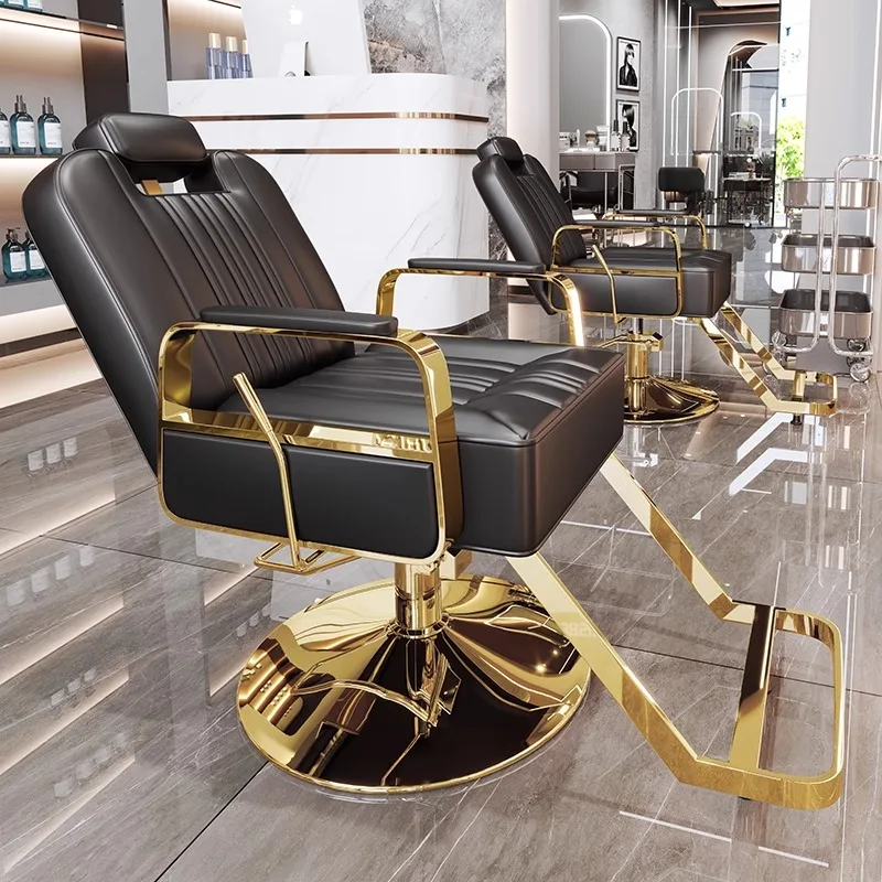 

Luxury Salon Chair Recliner Hairdresser Swivel Professional Beauty Barber Chair Makeup Bancada Para Barbearia Salon Furniture