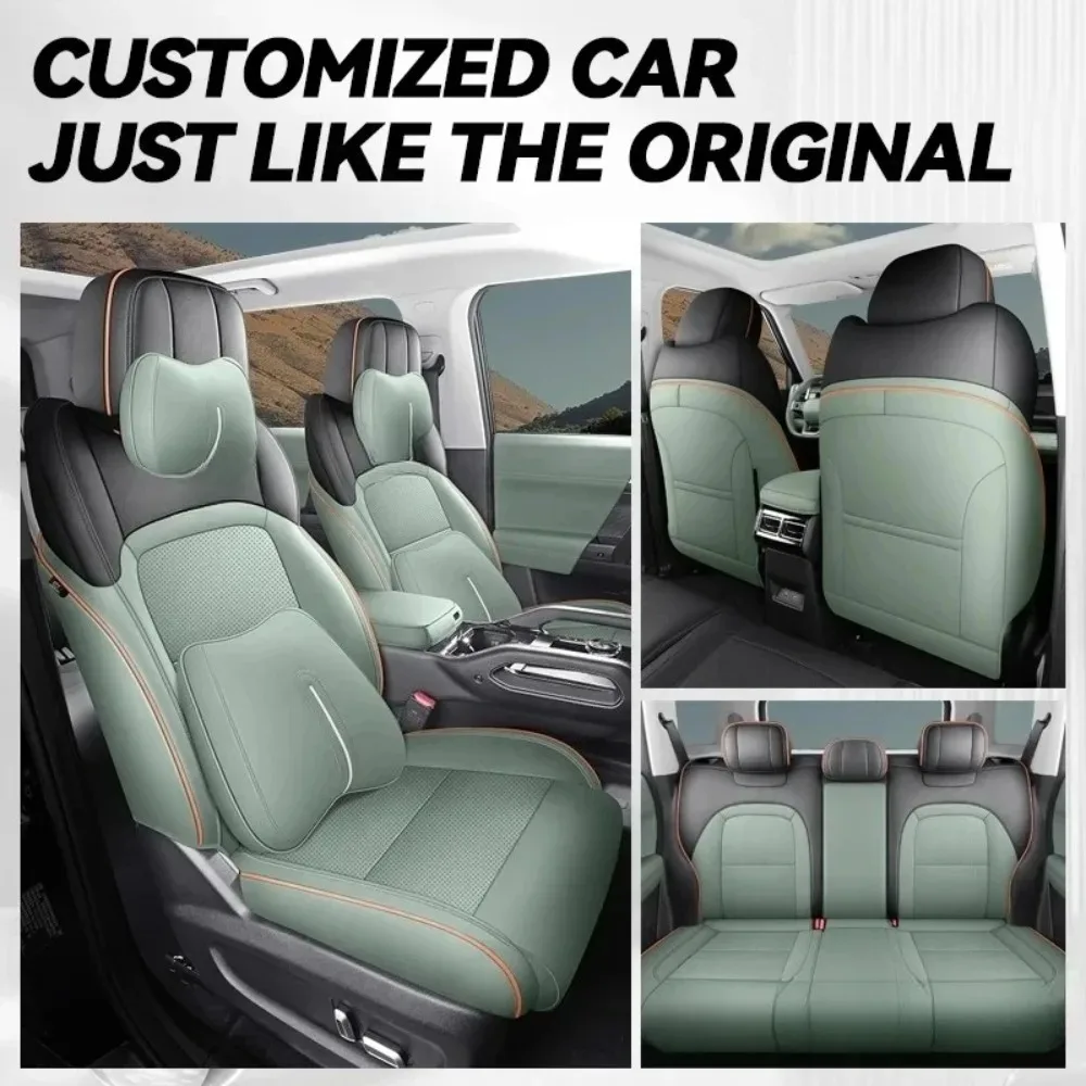 Penjualan Panas Set Sarung Jok Mobil Kustom Set Lengkap Sarung Jok Kulit Olahraga Depan dan Belakang untuk Aksesoris Icar 03