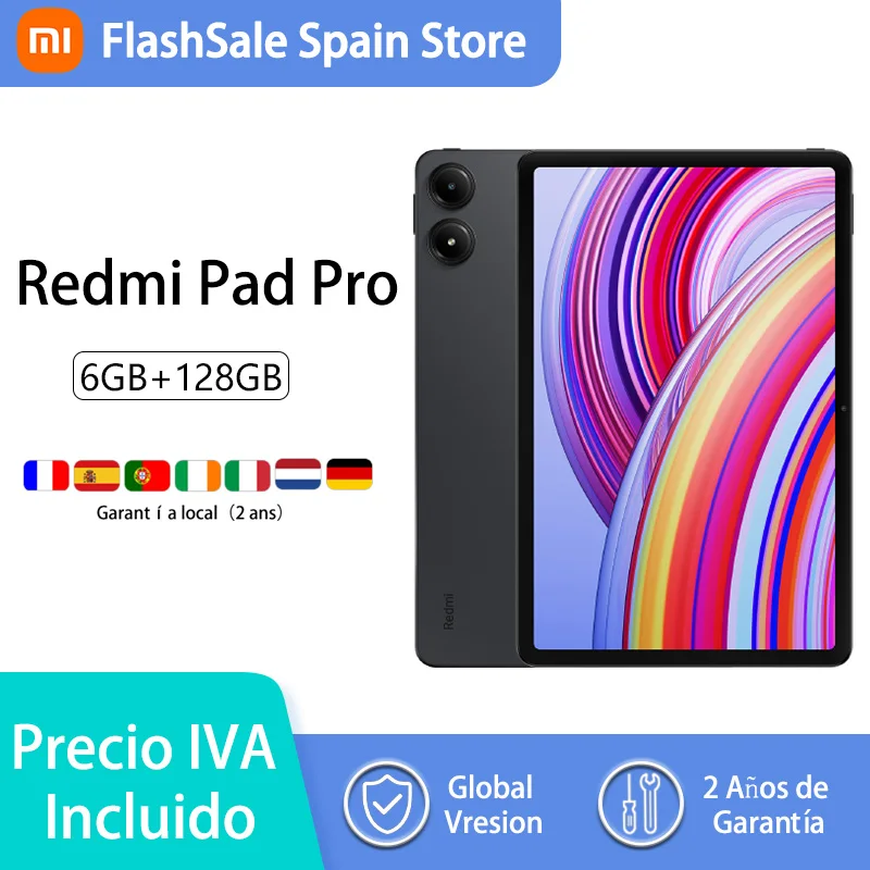 Xiaomi Redmi Pad Pro tablet, AdaptiveSync 120Hz,8 MP camera, 10000 mAh, 33 W charging, Dolby Vision