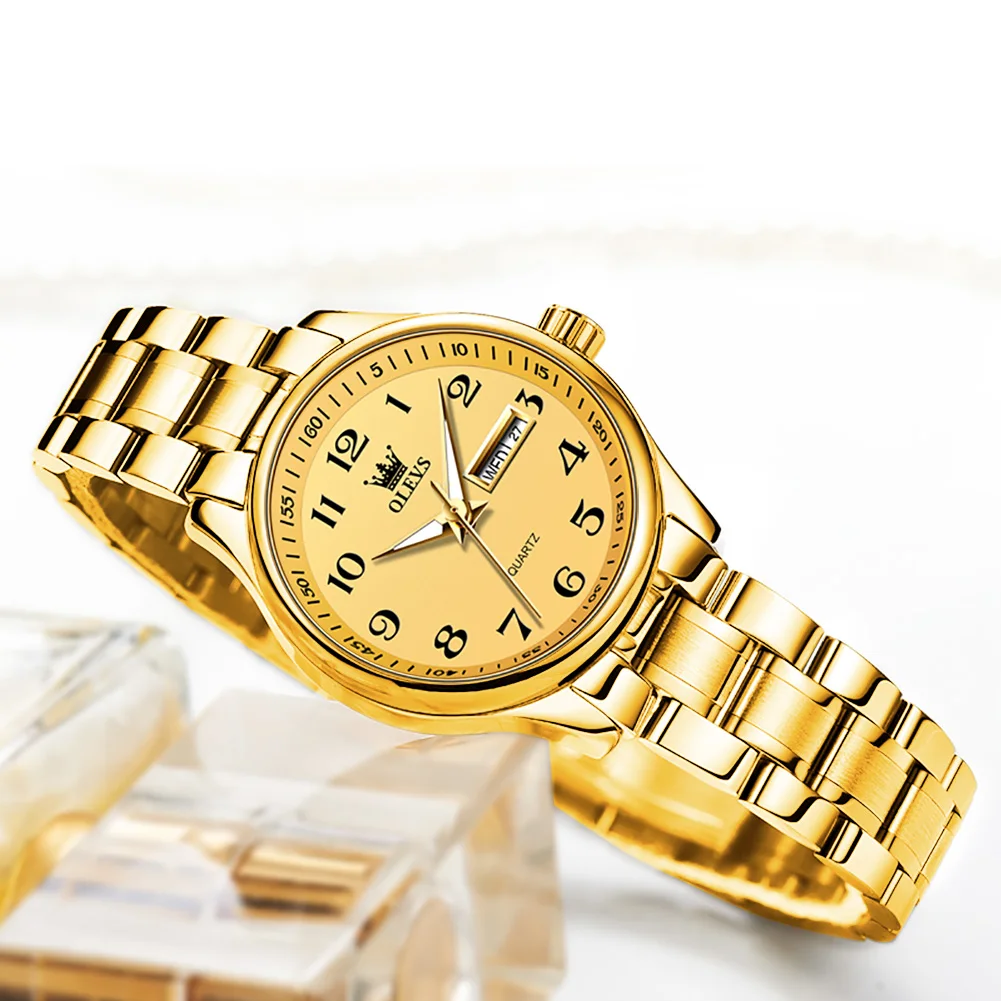 Luxury Brand Women Watches Quartz Wrist Watch Gold Date Stainless Steel Waterproof Ladies Fashion Bracelet Gift Set montre femme