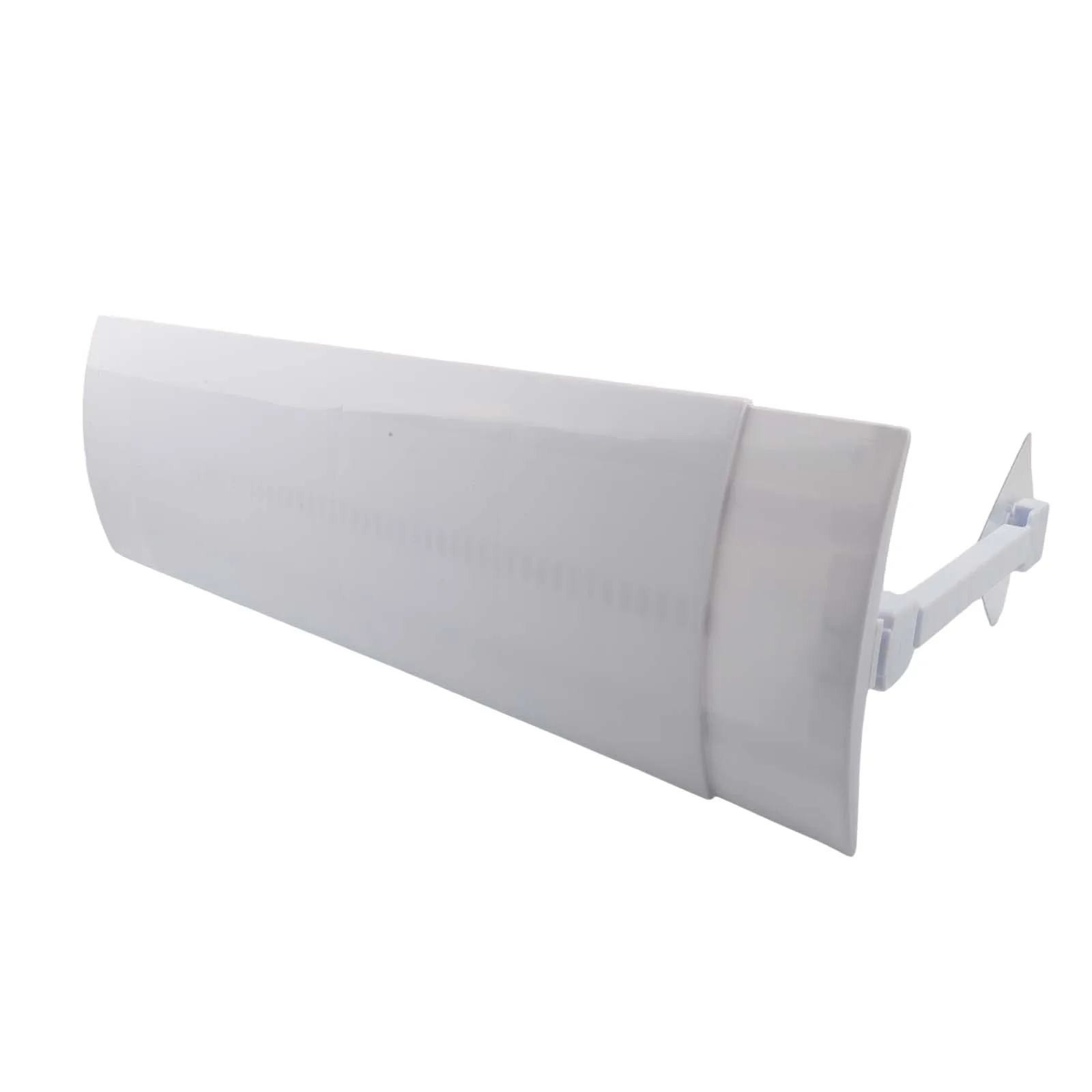 Adjustable Air Conditioner Exhaust Baffle with Windshield Design to Redirect Airflow and Prevent Direct Blowing