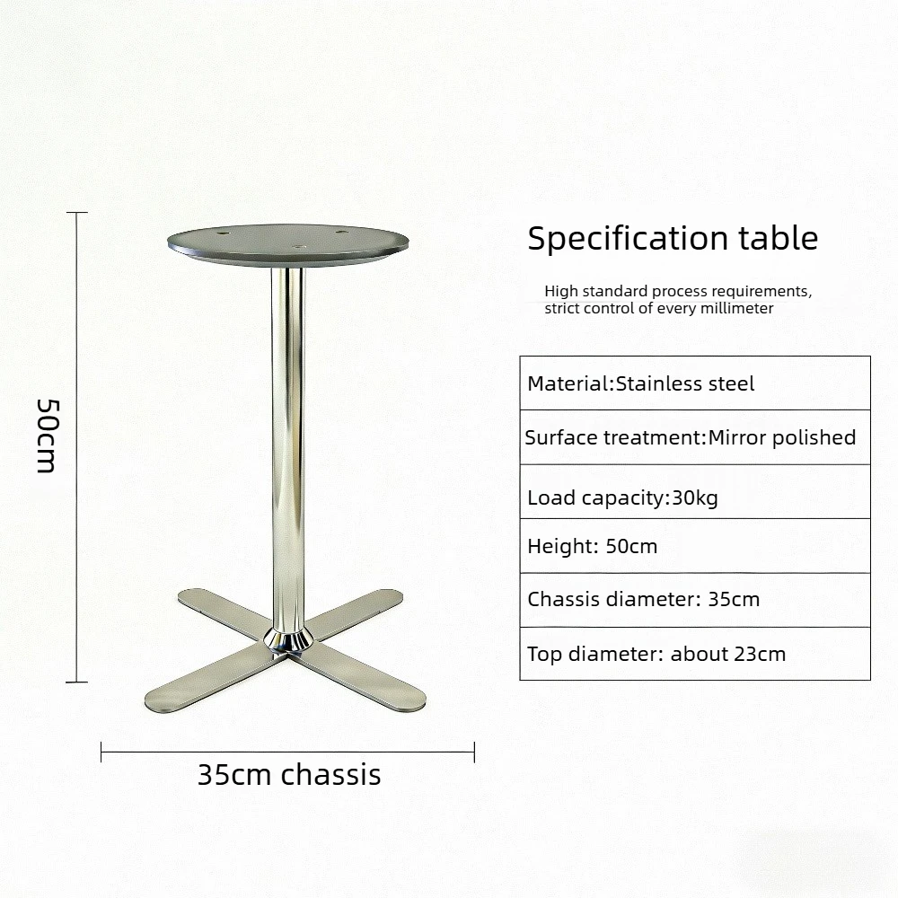 Thickened Load-bearing Tabletop Support, Stainless Steel Base, Marble Slab Support Frame, Metal Accessories, Small Table Leg