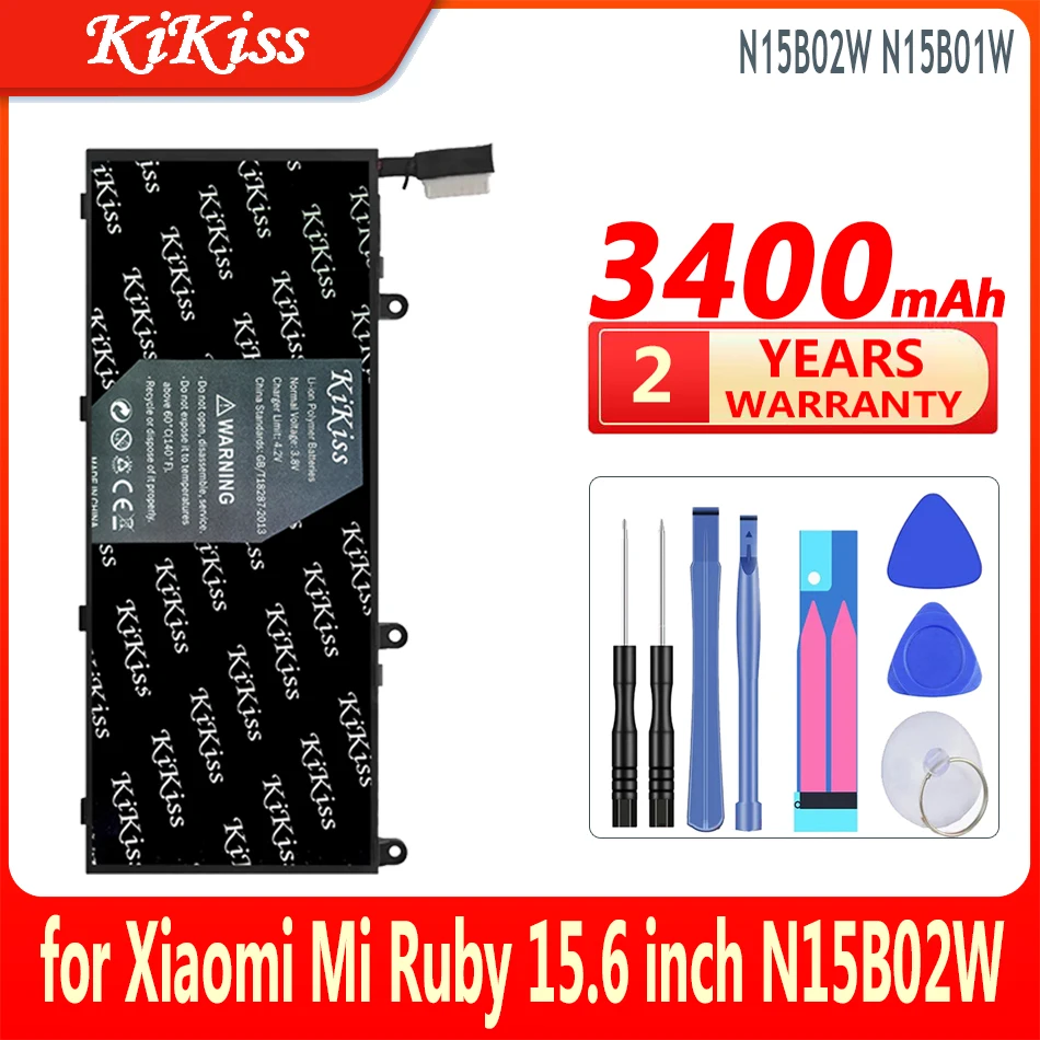 Imagem -01 - Kikiss-bateria para Xiaomi mi Ruby 15.6 Pol Timi 3400mah N15b01w Tm1703 Tm1802-ad n c Notebook N15b02w kikiss bateria para xiaomi mi ruby 156 pol timi 3400mah n15b01w tm1703 tm1802 ad n c notebook n15b02w 01
