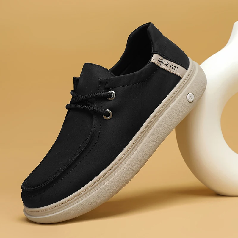 

En's Thick Soled Fashionable Sports Shoes Canvas Classic Rubber Low Cut Casual Walking Shoes Comfortable Skateboarding Shoes