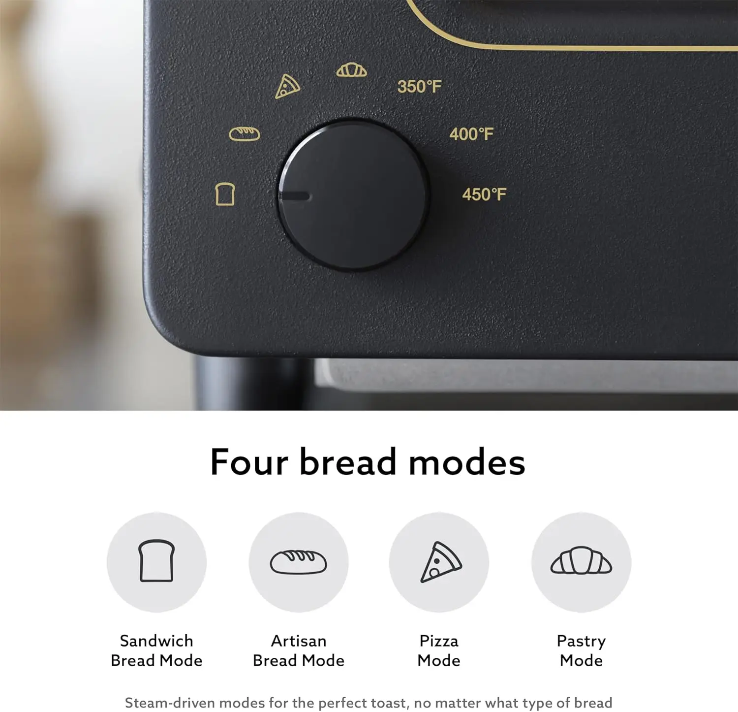 Steam Oven Toaster | 5 Cooking Modes: Sandwich Bread, Artisan Bread, Pizza & Pastry, Oven | Precise Heat Control | Steam Technol