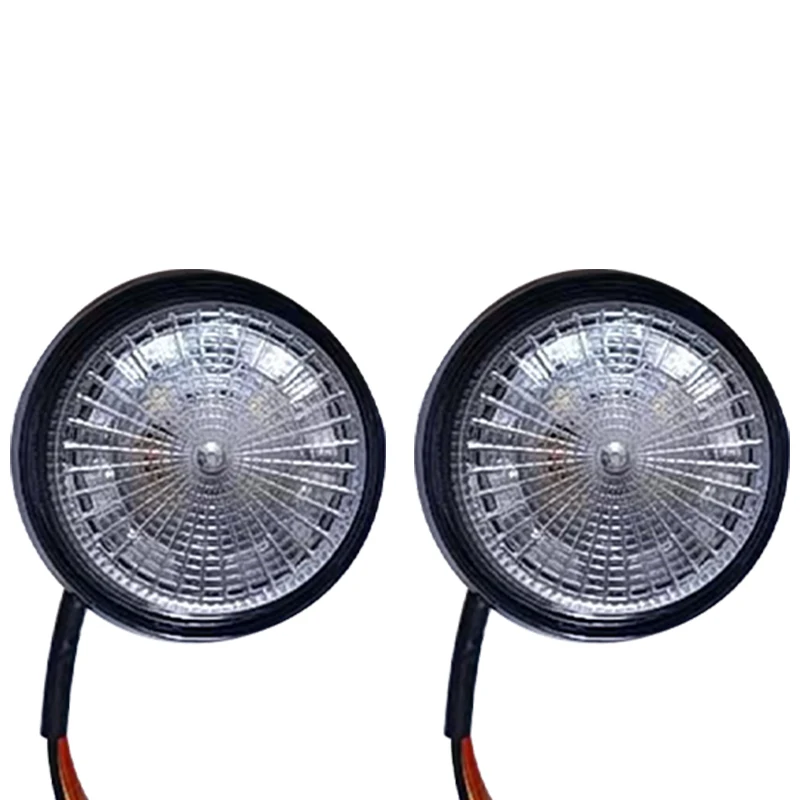 1 Pair Round 2 Modes 12 LED Warning Emergency Strobe Light Flashing Light Revolving light Signal Lamp Truck Tractor 12V 24V