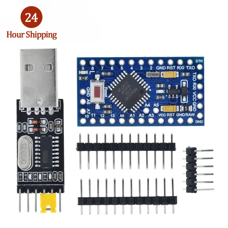 Pro mini Atmega328P Pro Mini 328 Mini ATMEGA328 3.3V 8MHz 5V 16Mhz Ch340g CP2102 FT232RL driver for Arduino Compatible Nano