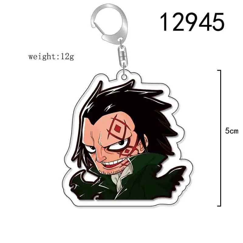 5Cm Acrylic Keychain Bag Pendant for ONE PIECE Shanks Monkey D. Dragon Sabo Anime Character Pendant Accessories Keychain Gifts view 3